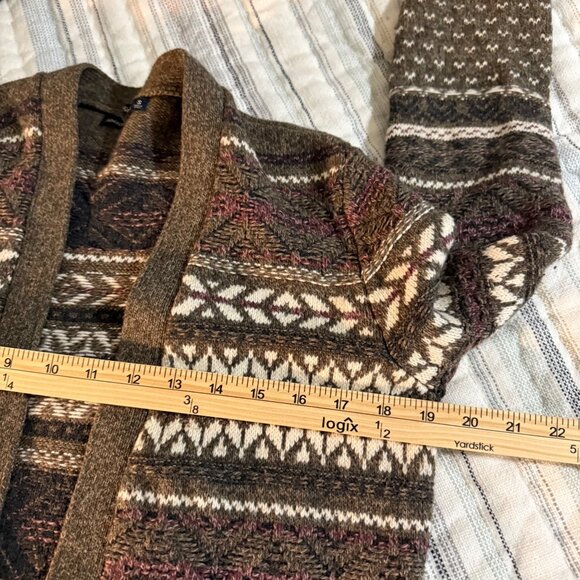 Abercrombie & Fitch Fair Isle Cashmere Blend Knit Cardigan Sweater Womens Small - Picture 7 of 8